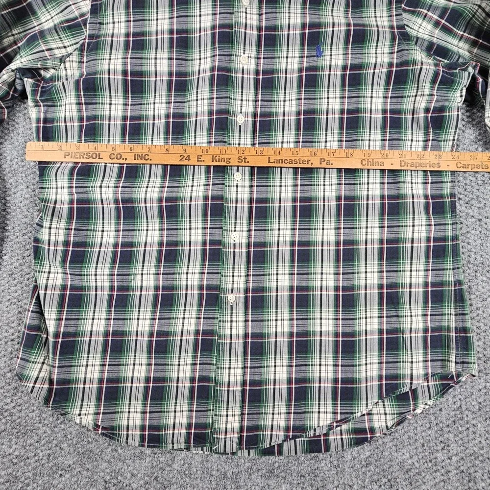 Polo Ralph Lauren‎ Classic Fit Plaid Button Down Shirt Mens XL Green Long Sleeve